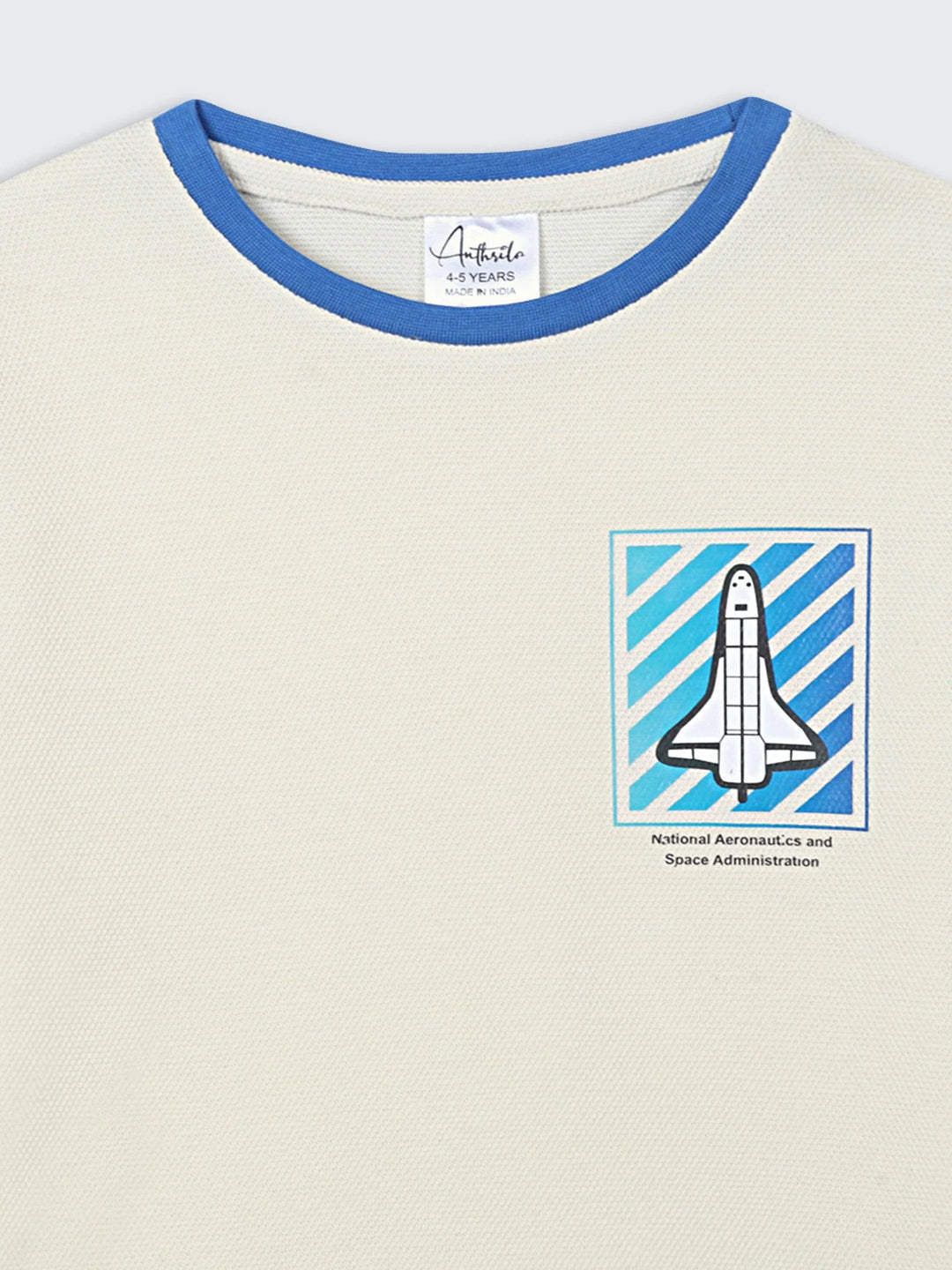 National Aero Short Sleeve Boys T-Shirt - Off White