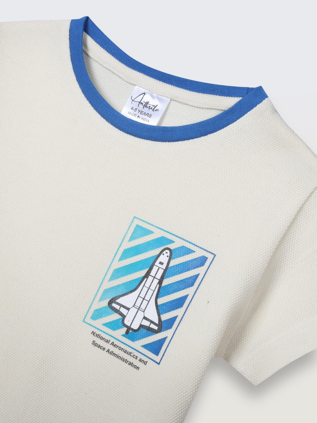 National Aero Short Sleeve Boys T-Shirt - Off White