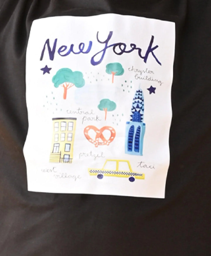 NEWYORK BLACK SHORT SLEEVE BOYS T-SHIRT - BLACK - Anthrilo 
