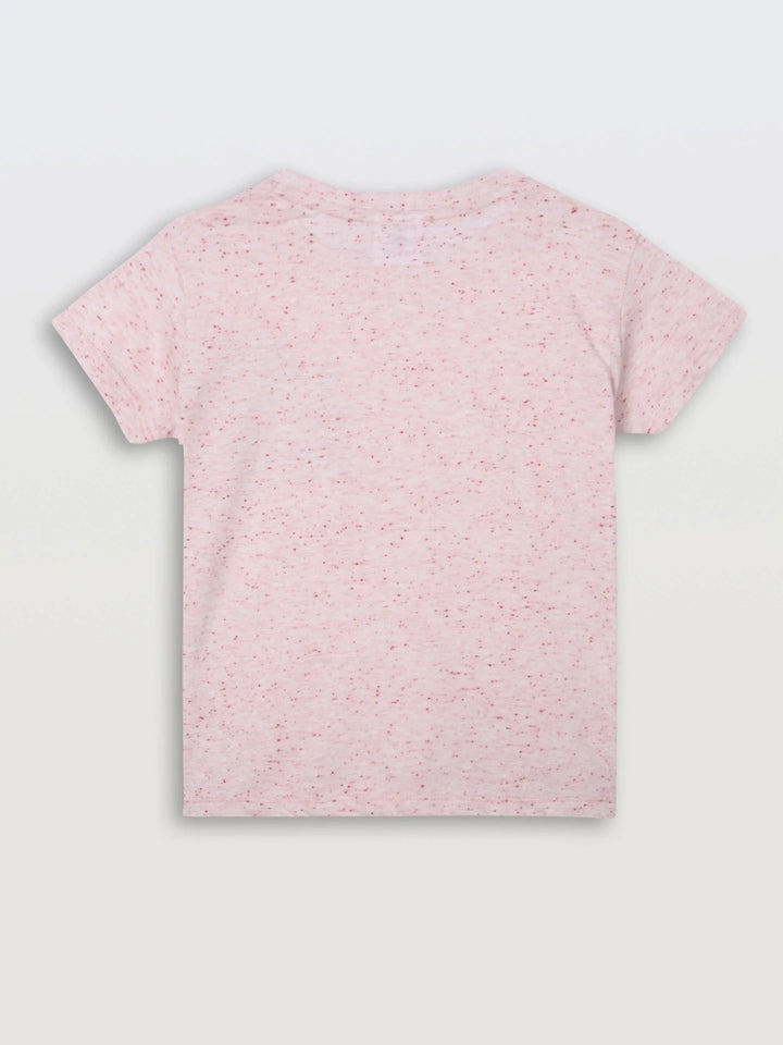 SEA OCEAN MELANGE SHORT SLEEVE BOYS T-SHIRT - PINK - Anthrilo 