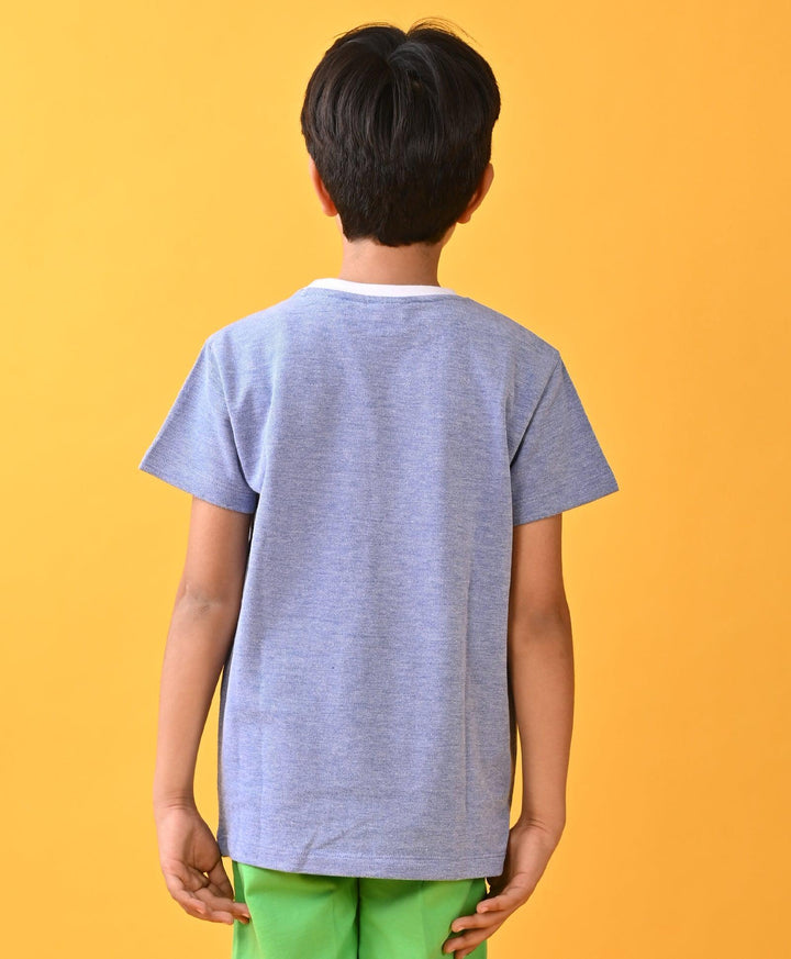 SKATE TIME BLUE SHORT SLEEVE BOYS T-SHIRT - BLUE - Anthrilo 