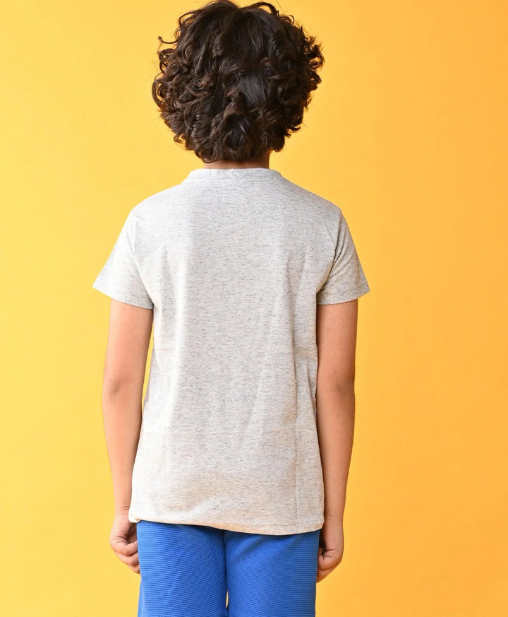 SUN SKY MELANGE SHORT SLEEVE BOYS T-SHIRT - SKY - Anthrilo 