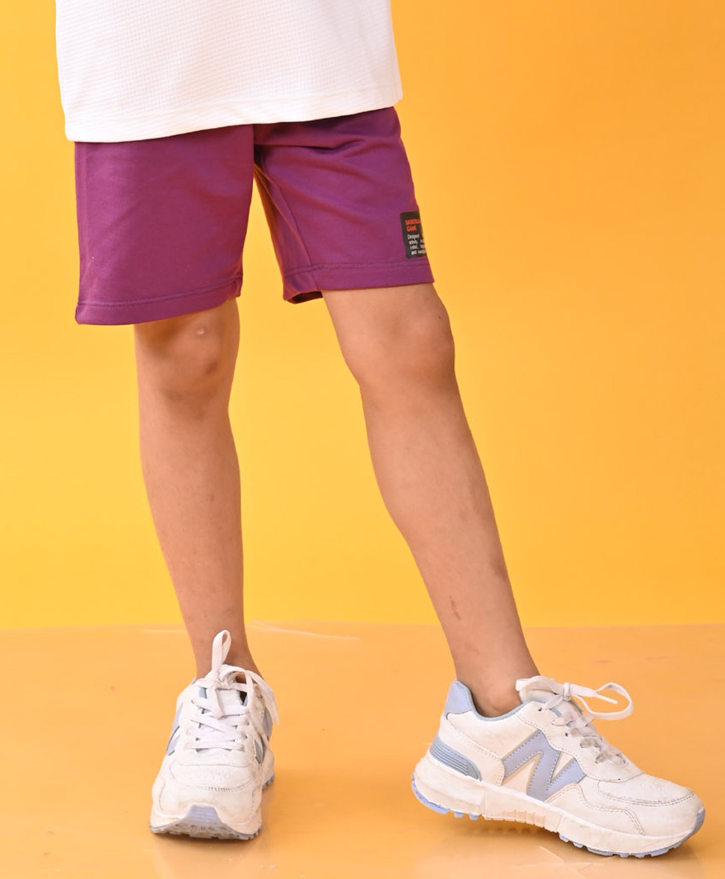 BASKETBALL DARK PURPLE BOYS SHORTS - PURPLE