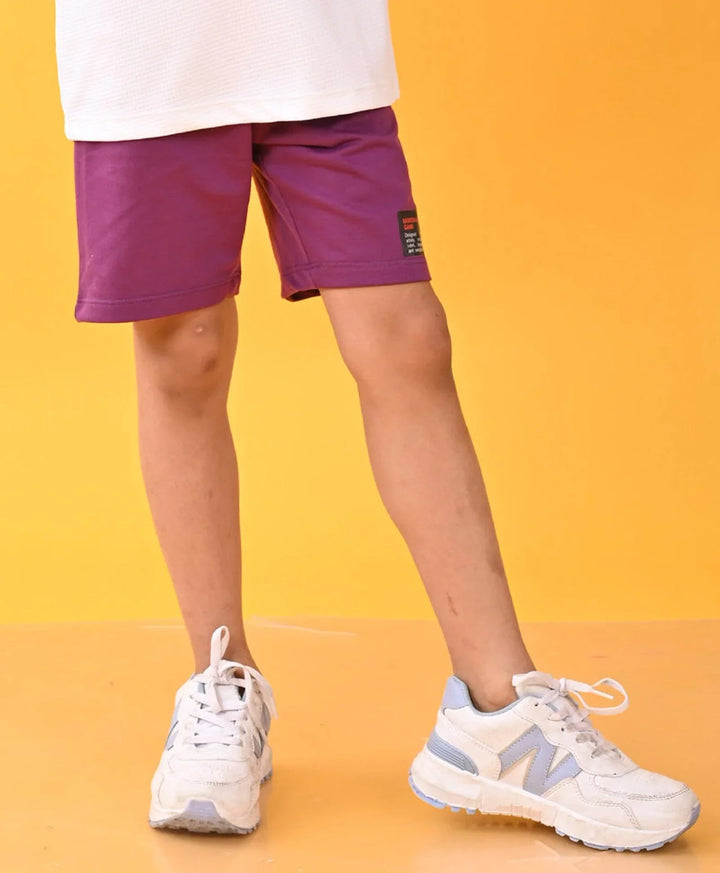 Basketball Dark Purple Boys Shorts - Purple