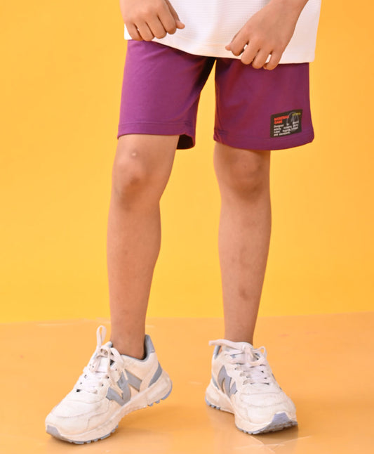 BASKETBALL DARK PURPLE BOYS SHORTS - PURPLE