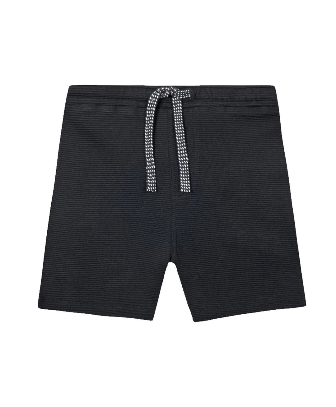 BLACK TEXTURE STRIPE BOYS SHORTS - BLACK - Anthrilo 