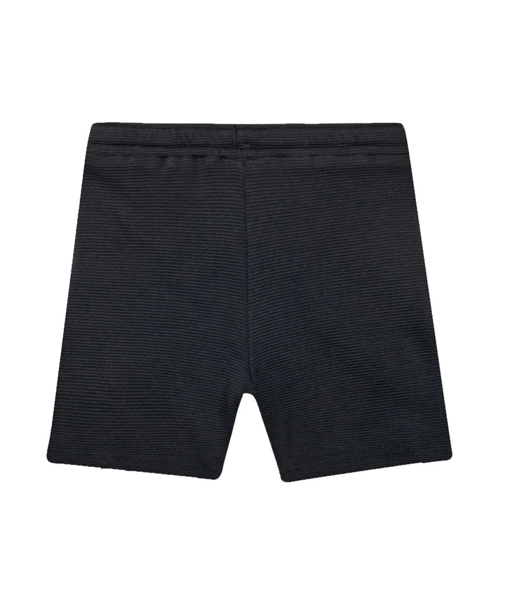 BLACK TEXTURE STRIPE BOYS SHORTS - BLACK - Anthrilo 