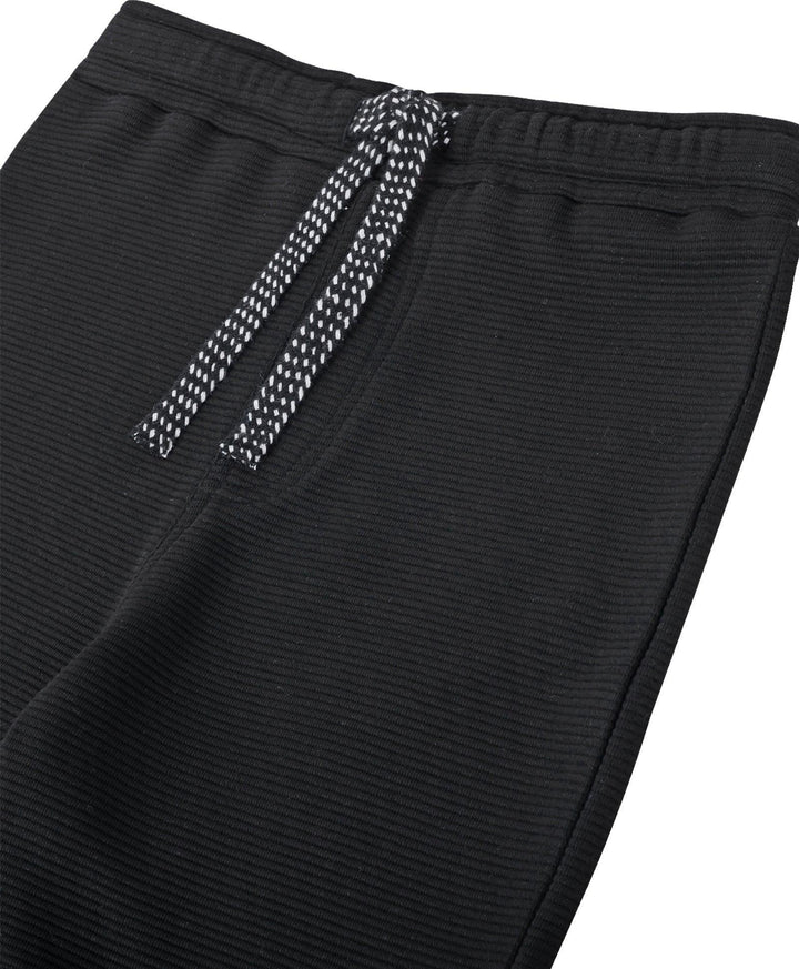 BLACK TEXTURE STRIPE BOYS SHORTS - BLACK - Anthrilo 