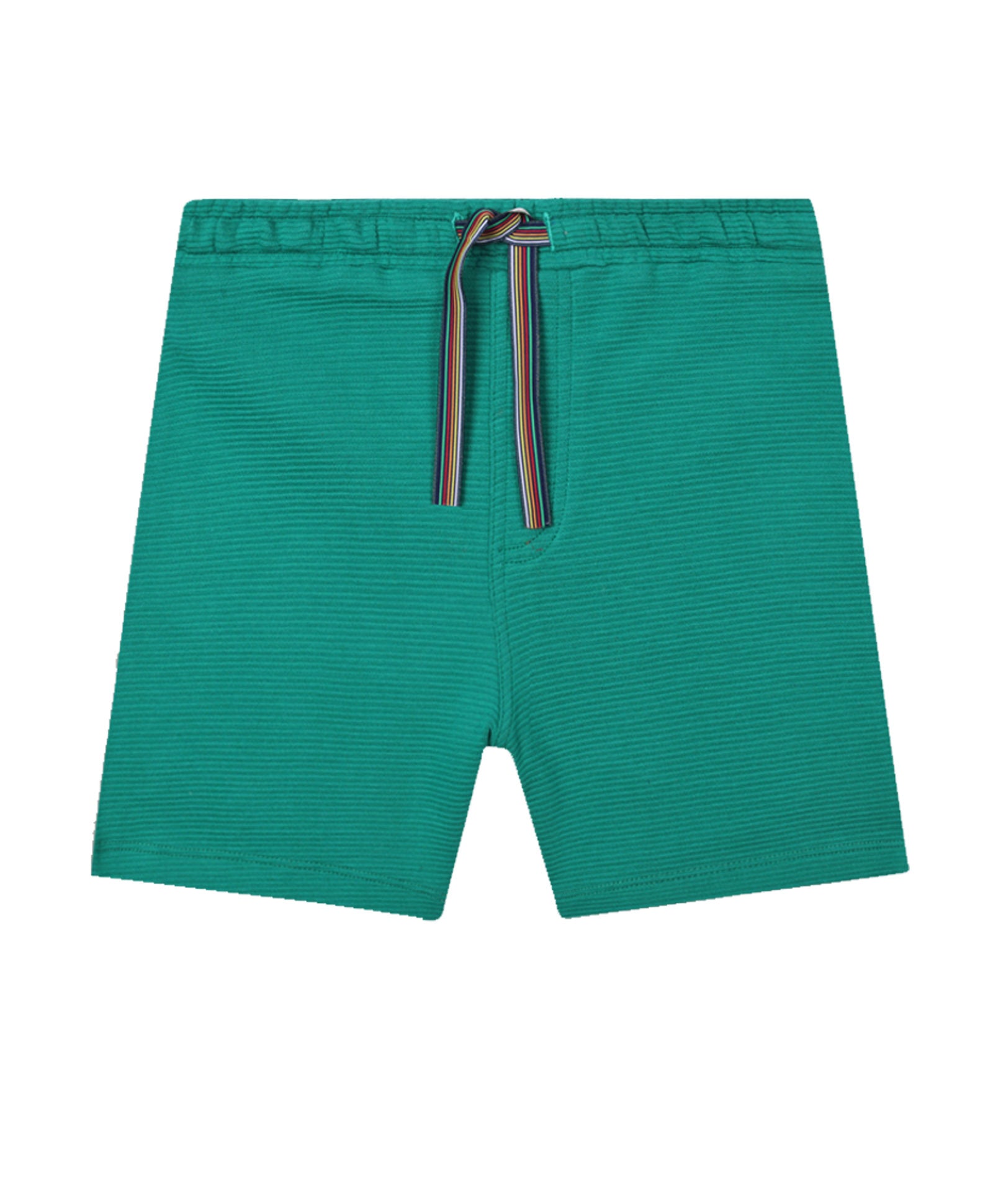 GREEN TEXTURE STRIPE BOYS SHORTS - GREEN - Anthrilo 