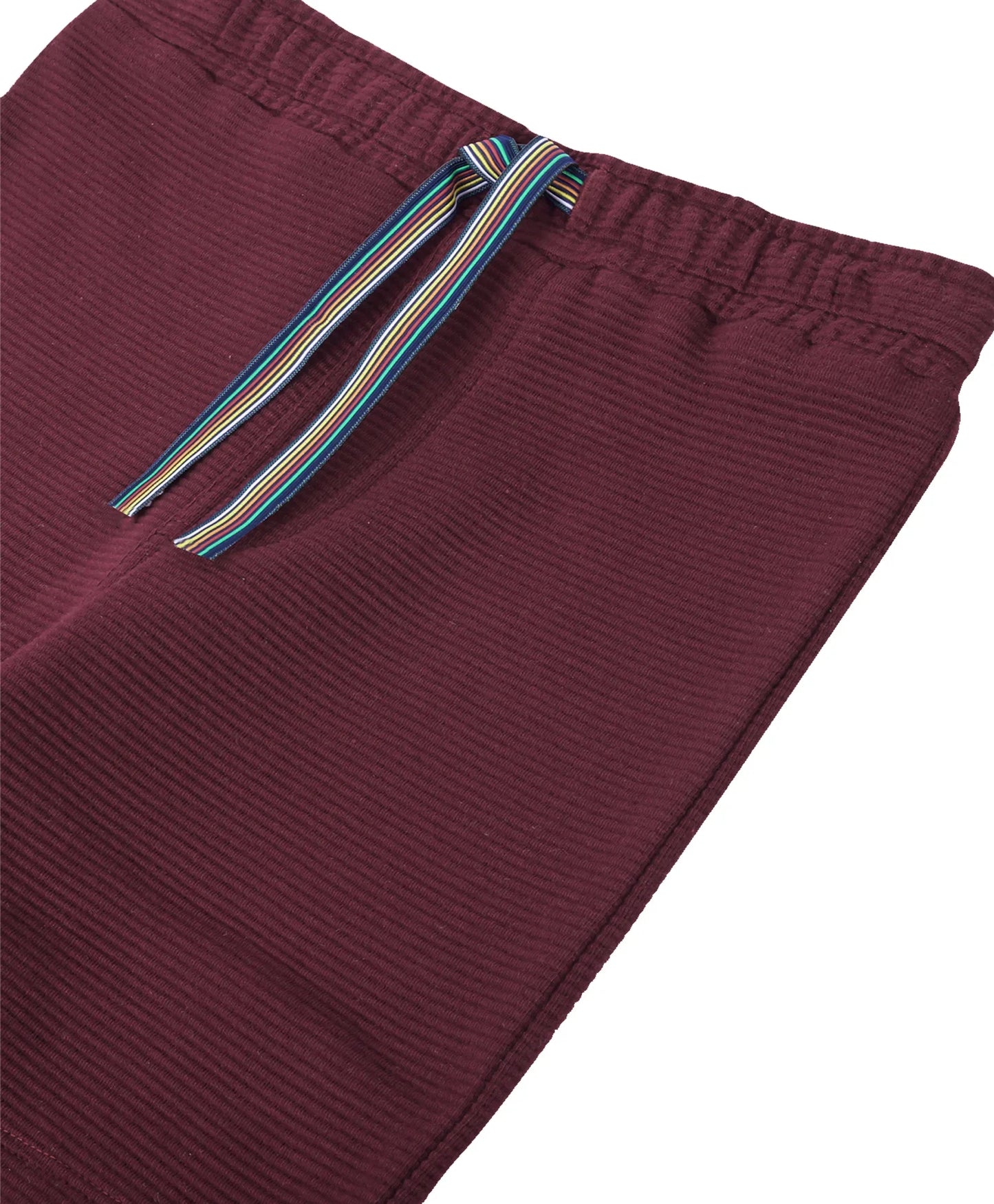 MEHROON TEXTURE STRIPE BOYS SHORTS - MEHROON