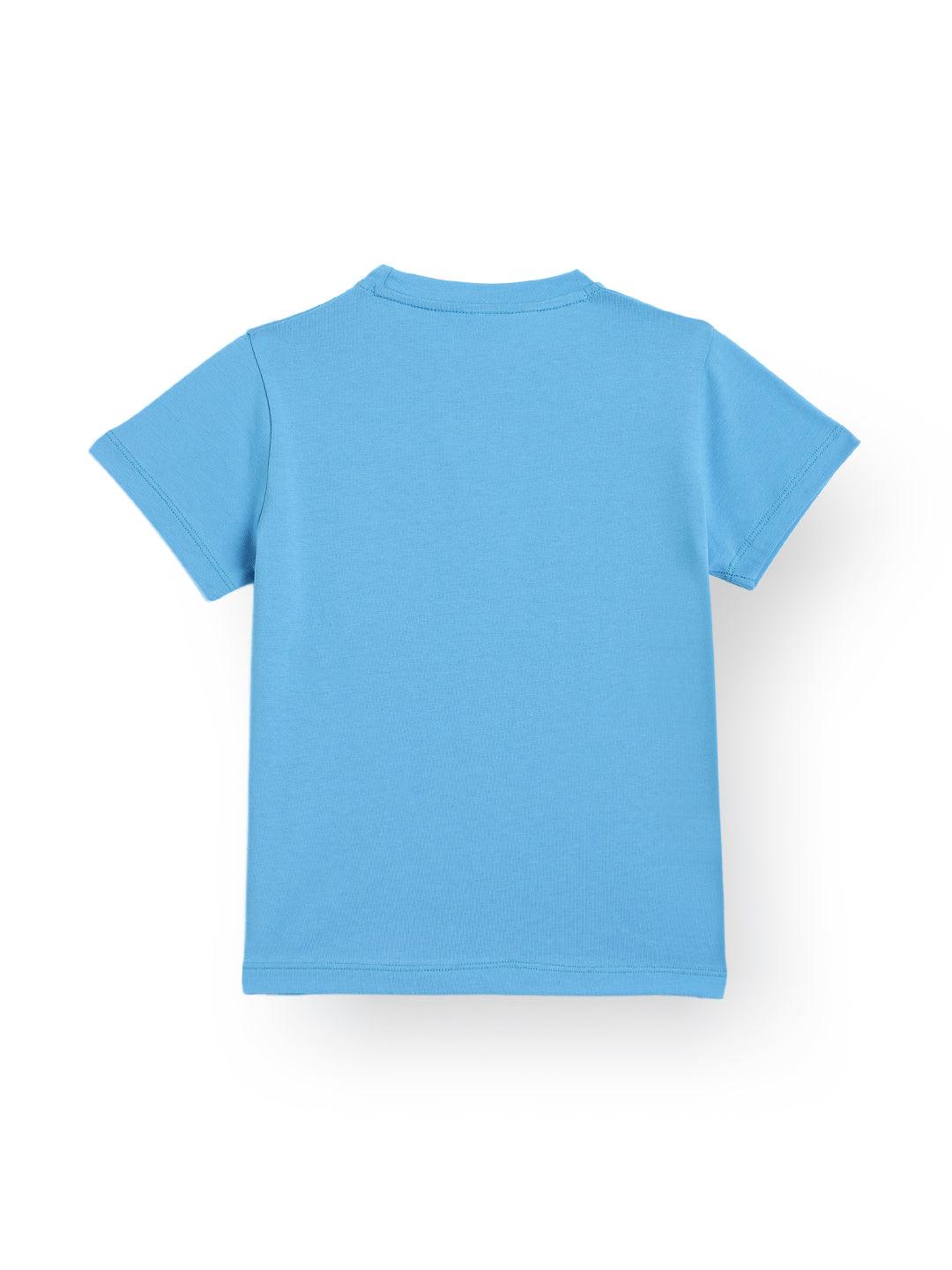 AMALFI VIBES BLUE SHORT SLEEVES T-SHIRT - BLUE