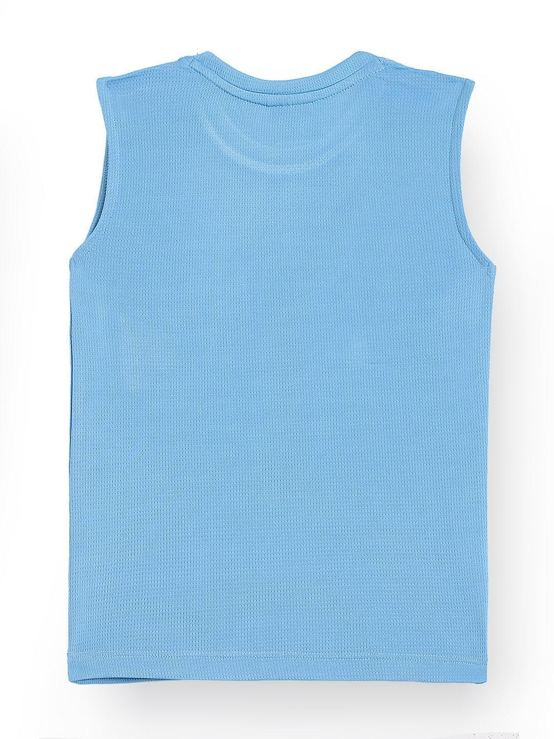 BASKETBALL SPORTY SLEEVELESS T-SHIRT - SKY - Anthrilo 