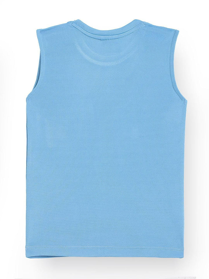 BASKETBALL SPORTY SLEEVELESS T-SHIRT - SKY - Anthrilo 