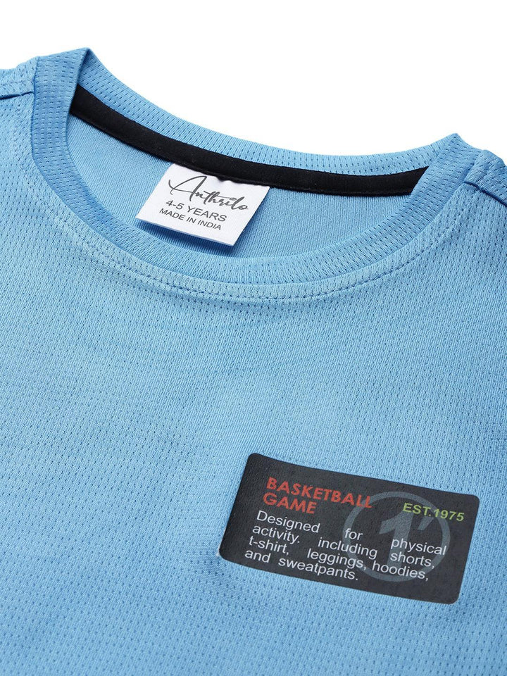 BASKETBALL SPORTY SLEEVELESS T-SHIRT - SKY - Anthrilo 