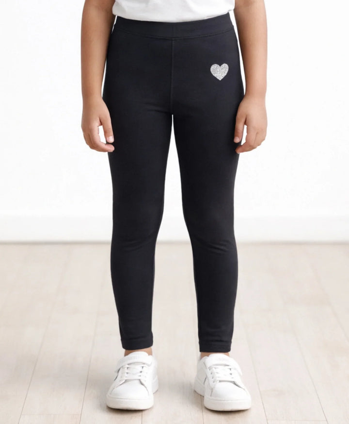 BLACK HEART SPORTY LEGGINGS - BLACK - Anthrilo 