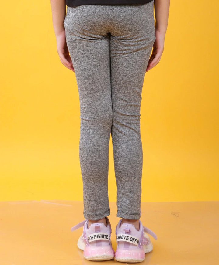 BLACK MELANGE SPORTY LEGGINGS - BLACK - Anthrilo 