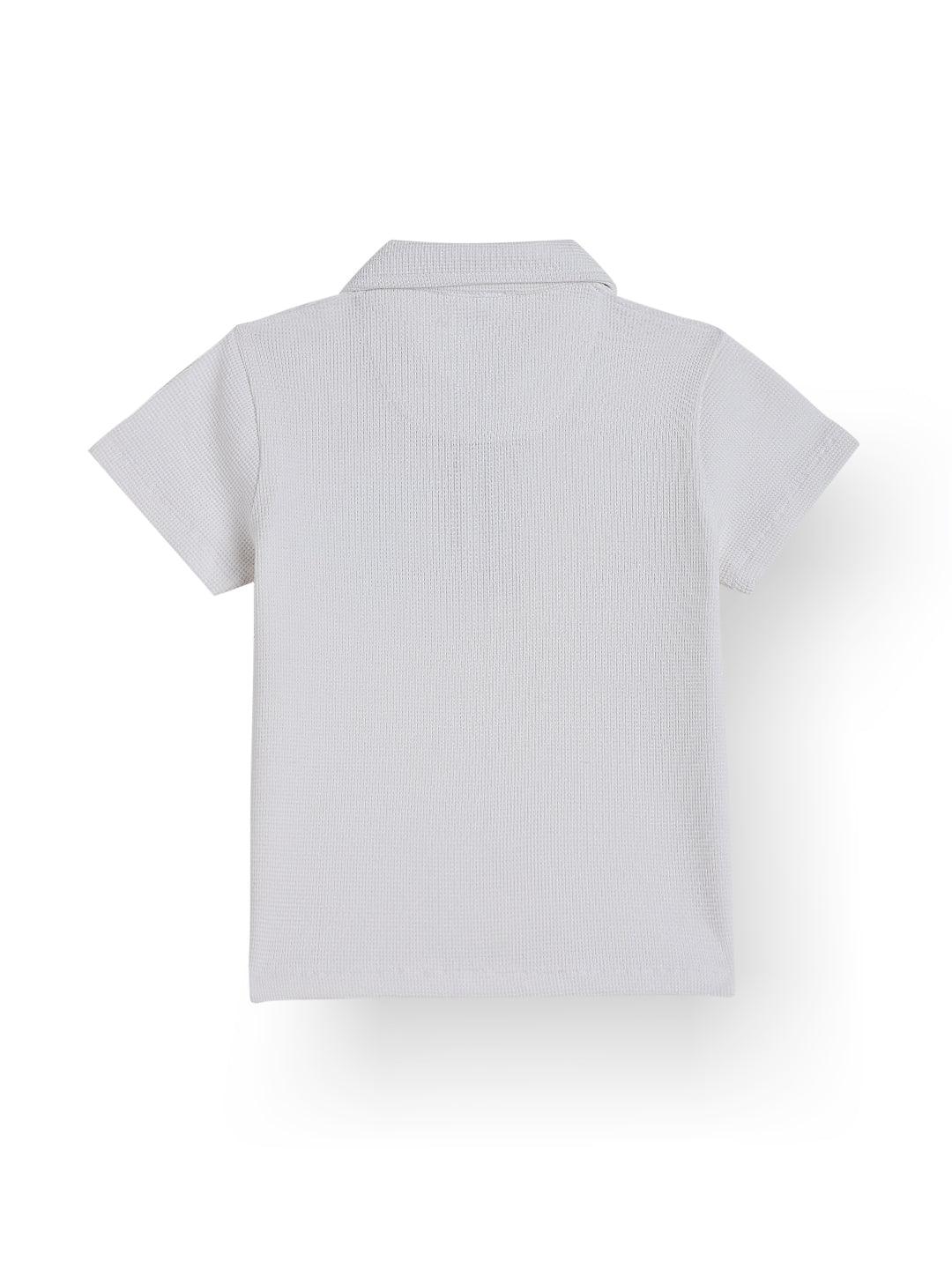 SANTA BARBARA ZIPPER POLO T-SHIRT - WHITE