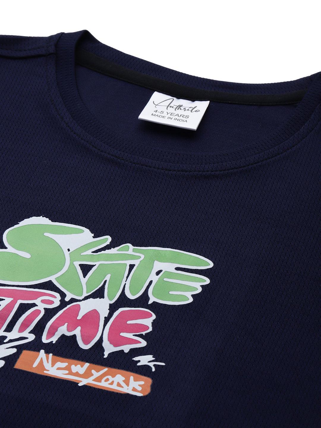 SKATE TIME SPORTY SLEEVELESS T-SHIRT - NAVY - Anthrilo 
