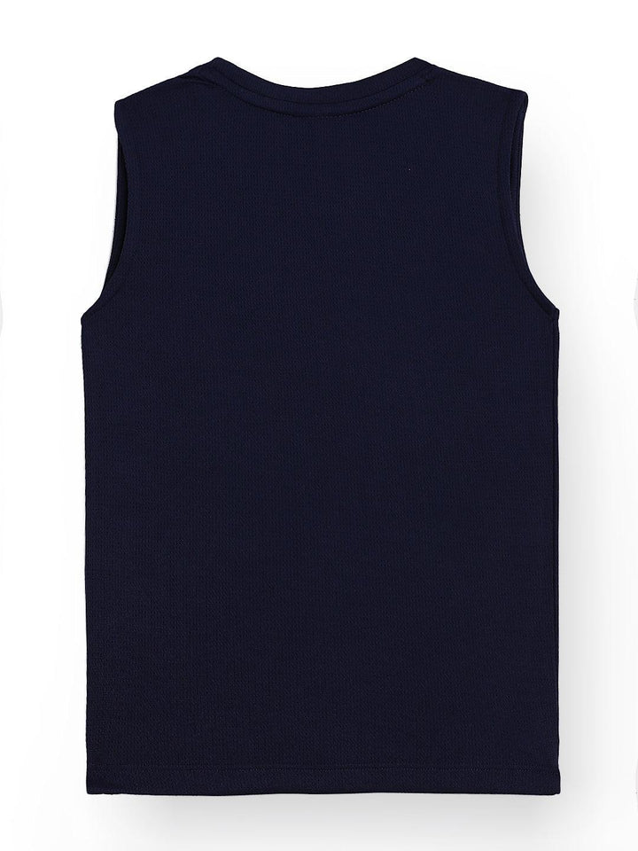 SKATE TIME SPORTY SLEEVELESS T-SHIRT - NAVY - Anthrilo 