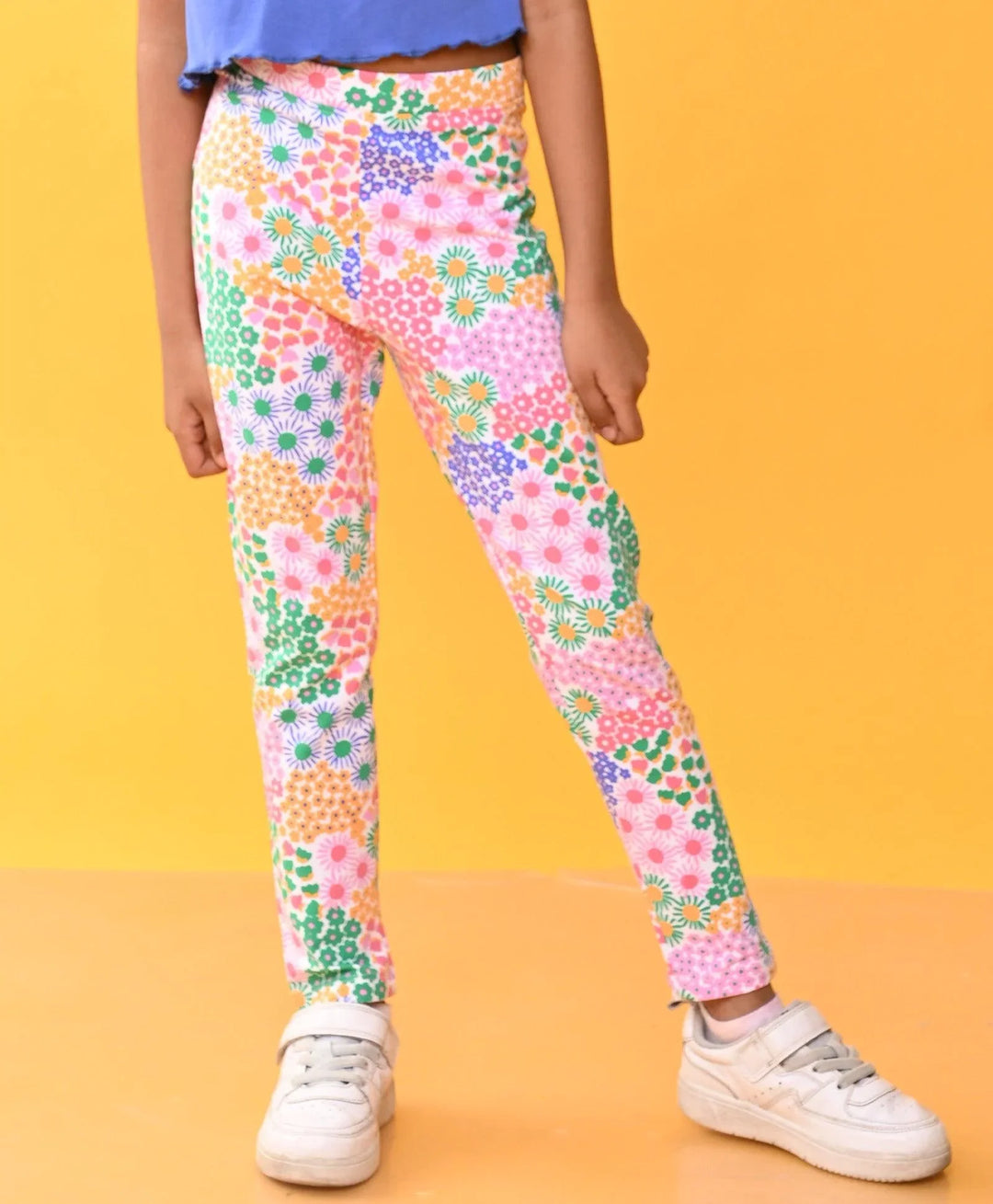 FLOWERS GIRLS LEGGING - PINK - Anthrilo 