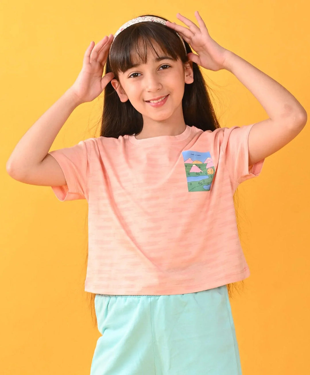 TAKE IT EASY PEACH STRIPE T-SHIRT - PEACH - Anthrilo 