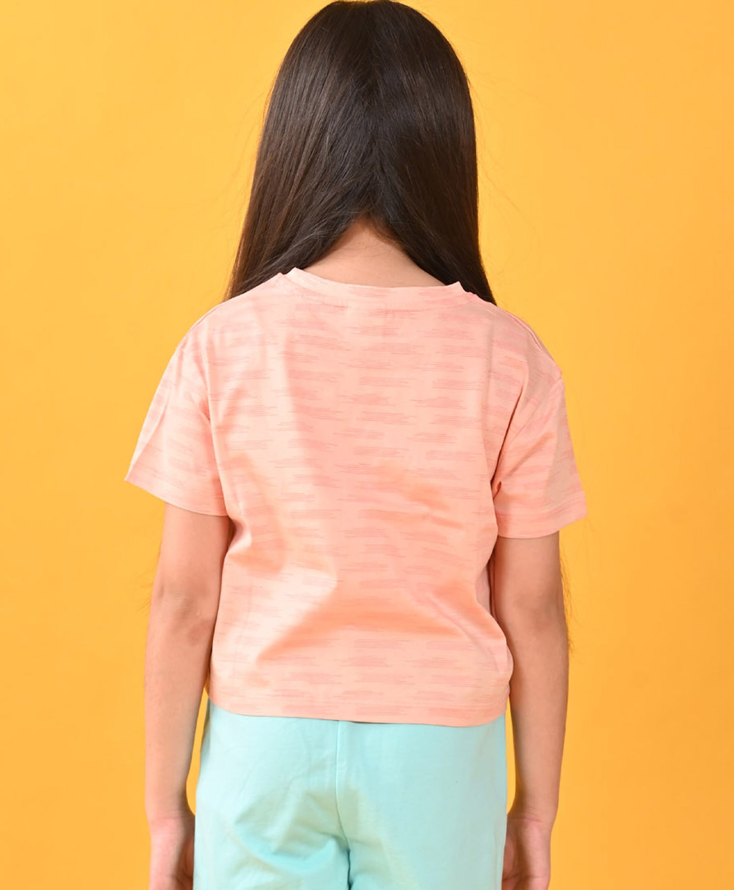 TAKE IT EASY PEACH STRIPE T-SHIRT - PEACH