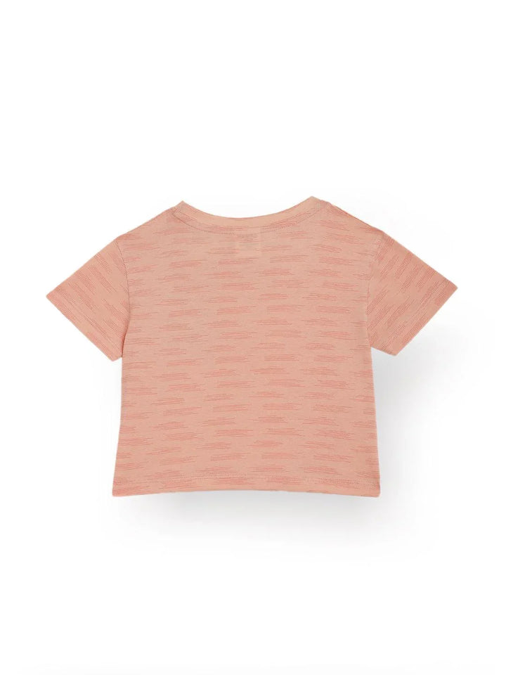 TAKE IT EASY PEACH STRIPE T-SHIRT - PEACH - Anthrilo 