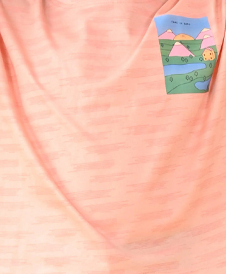 TAKE IT EASY PEACH STRIPE T-SHIRT - PEACH - Anthrilo 