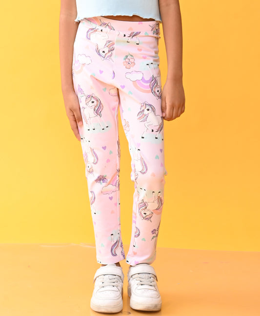 UNICORN HEARTS PINK LEGGING - PINK