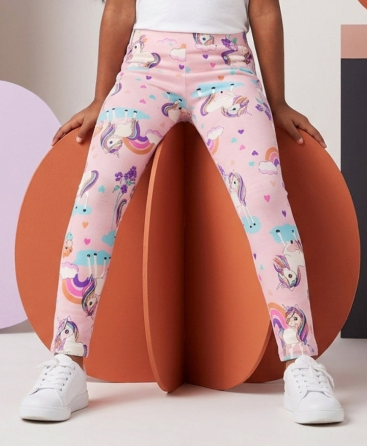 Unicorn Hearts Pink Legging - Pink