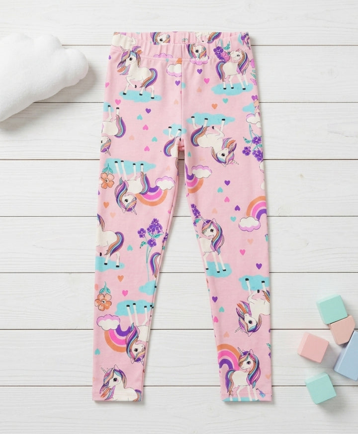 Unicorn Hearts Pink Legging - Pink