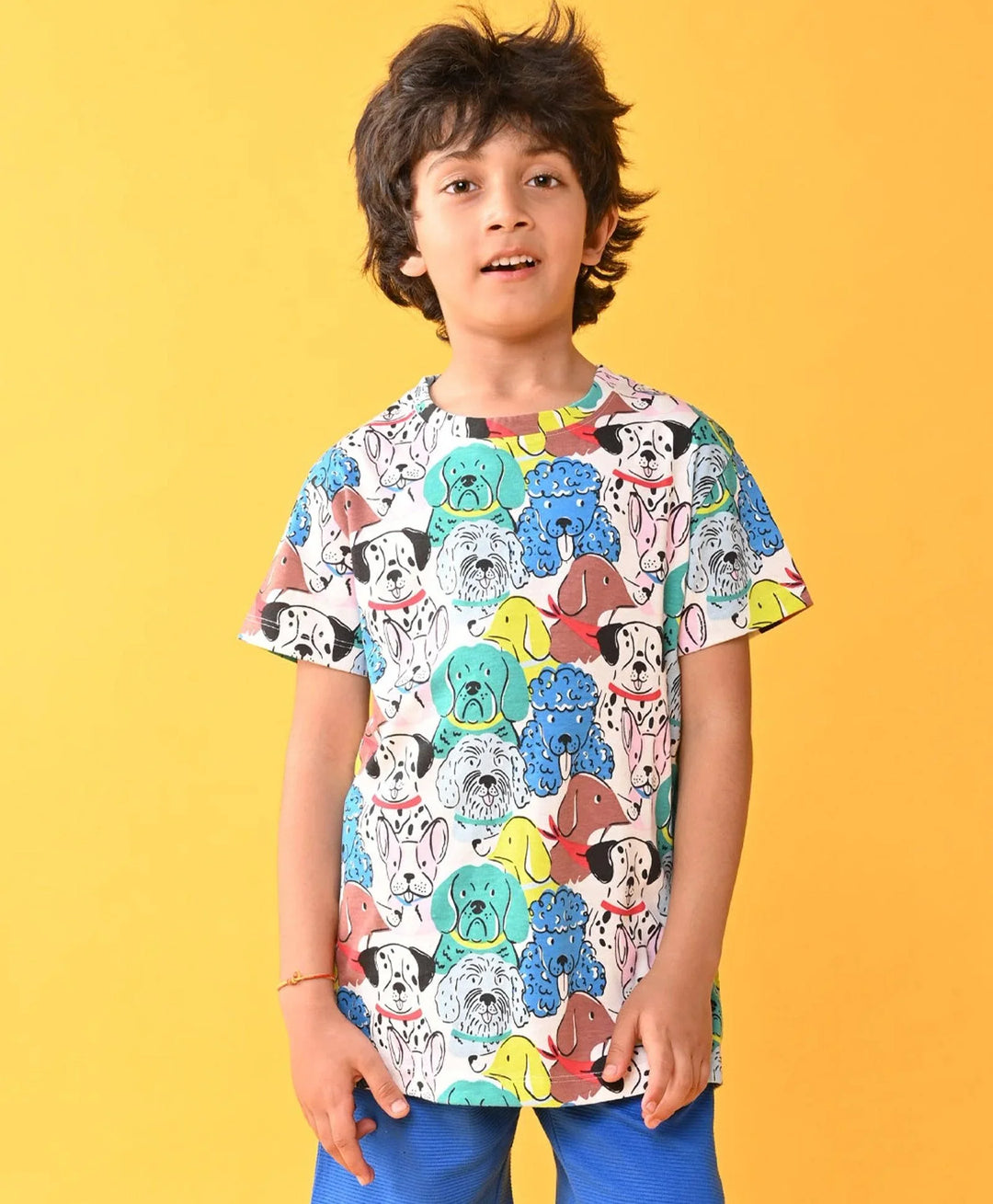 DOGS SHORT SLEEVE BOYS T-SHIRT - WHITE - Anthrilo 
