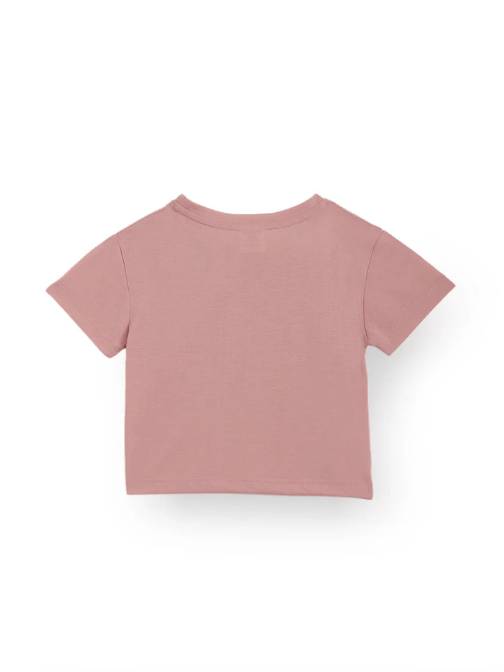 HAPPINESS HOT PINK GIRLS T-SHIRT - PINK