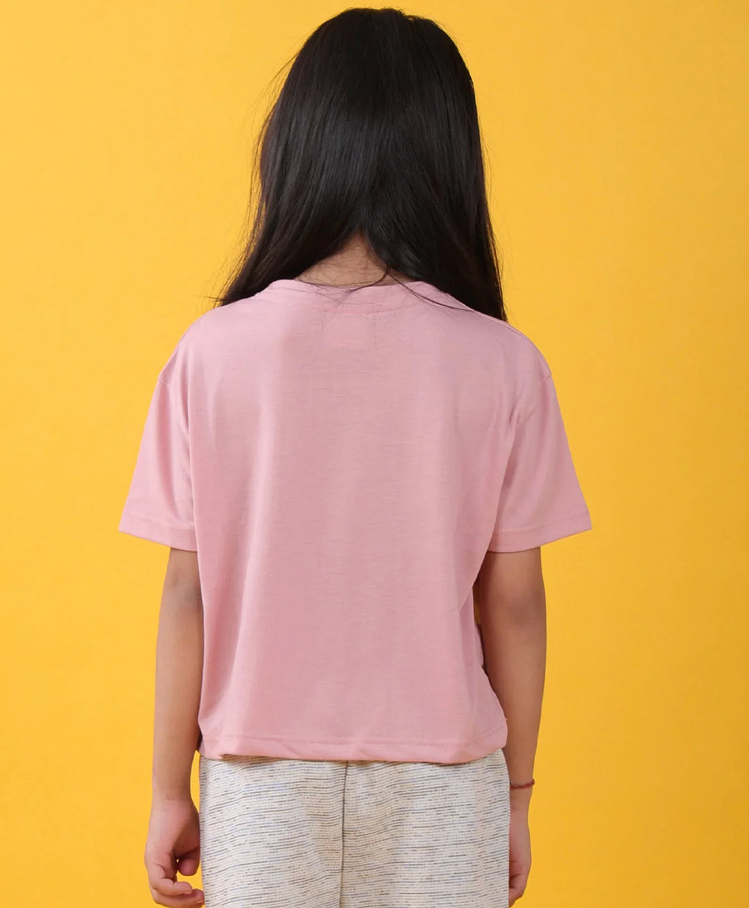 HAPPINESS HOT PINK GIRLS T-SHIRT - PINK