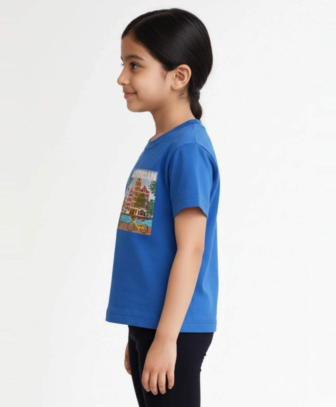 AMSTERDAM ROYAL SUMMER GIRLS T-SHIRT - BLUE - Anthrilo 