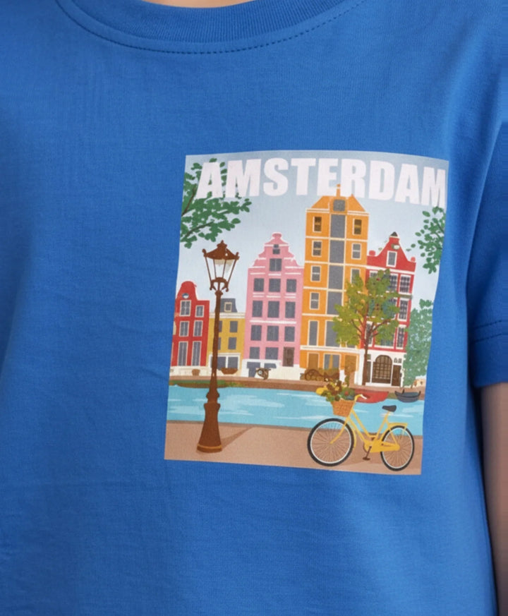 AMSTERDAM ROYAL SUMMER GIRLS T-SHIRT - BLUE - Anthrilo 