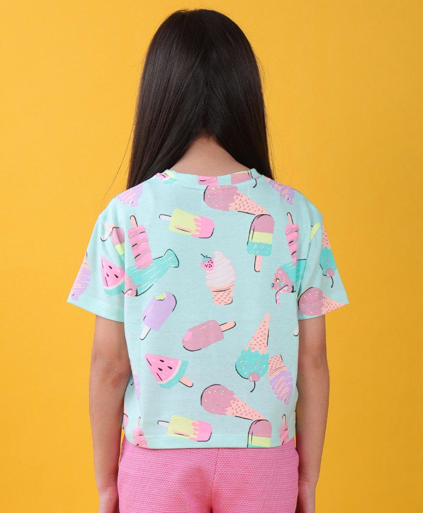 ICECREAM AQUA SUMMER GIRLS T-SHIRT-AQUA