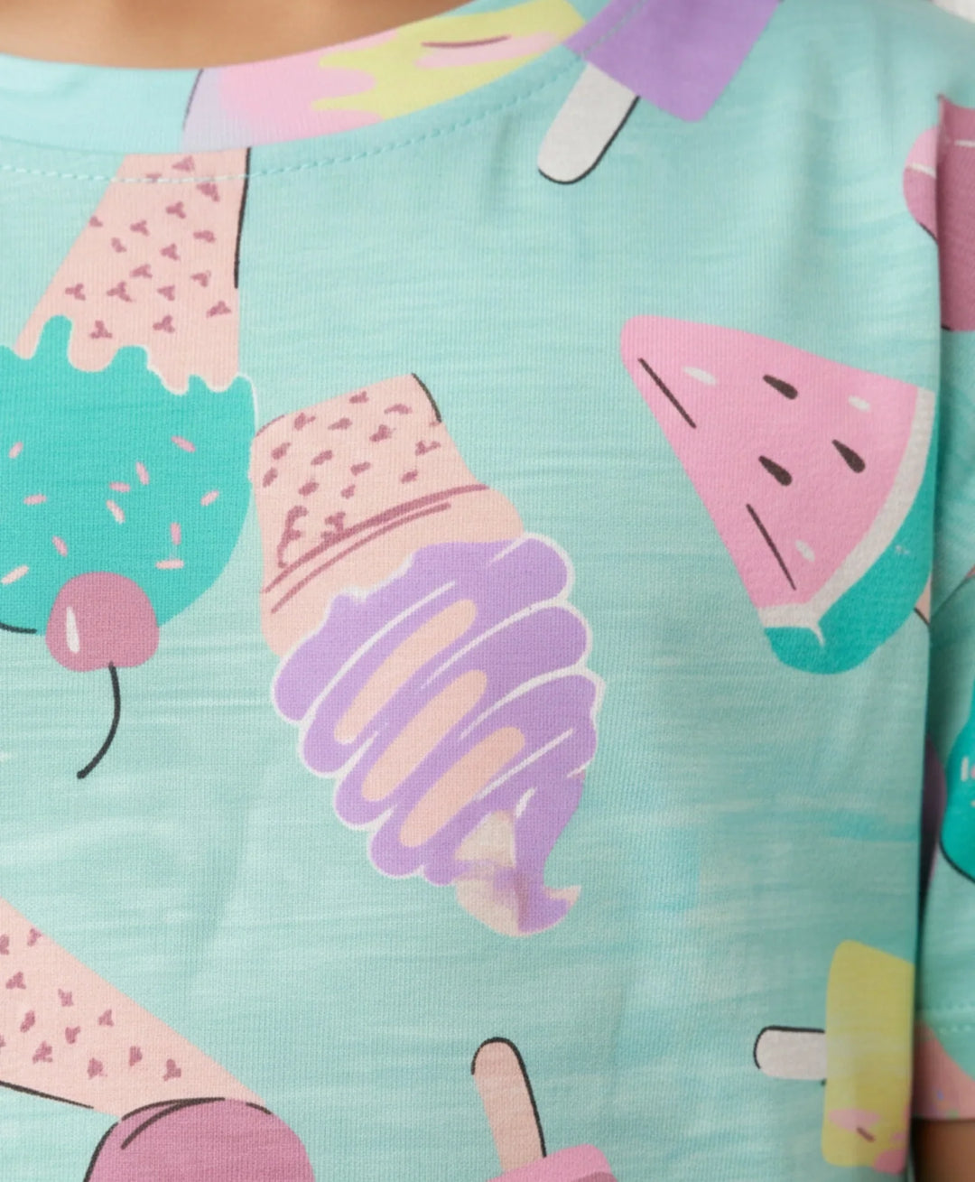 ICECREAM AQUA SUMMER GIRLS T-SHIRT-AQUA - Anthrilo 