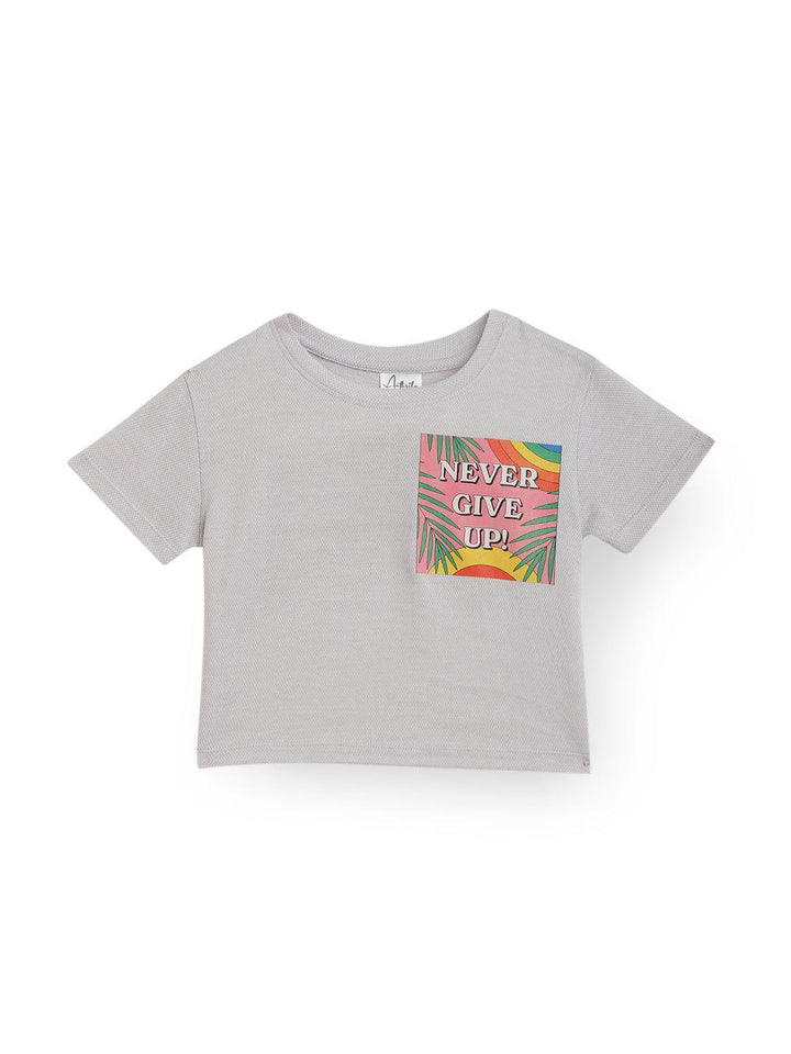 Never Give Up Summer Girls T-Shirt - Grey