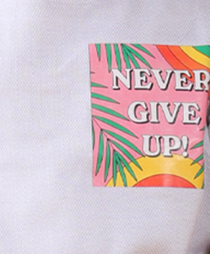 Never Give Up Summer Girls T-Shirt - Grey