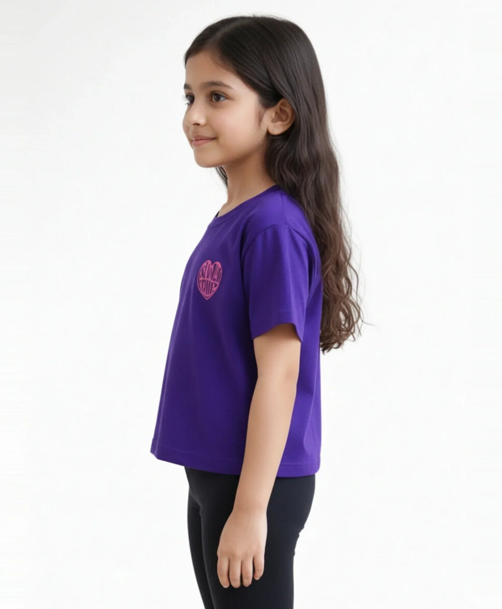 SUMMER TIME PURPLE GIRLS T-SHIRT-PURPLE - Anthrilo 