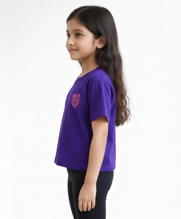 SUMMER TIME PURPLE GIRLS T-SHIRT-PURPLE - Anthrilo 