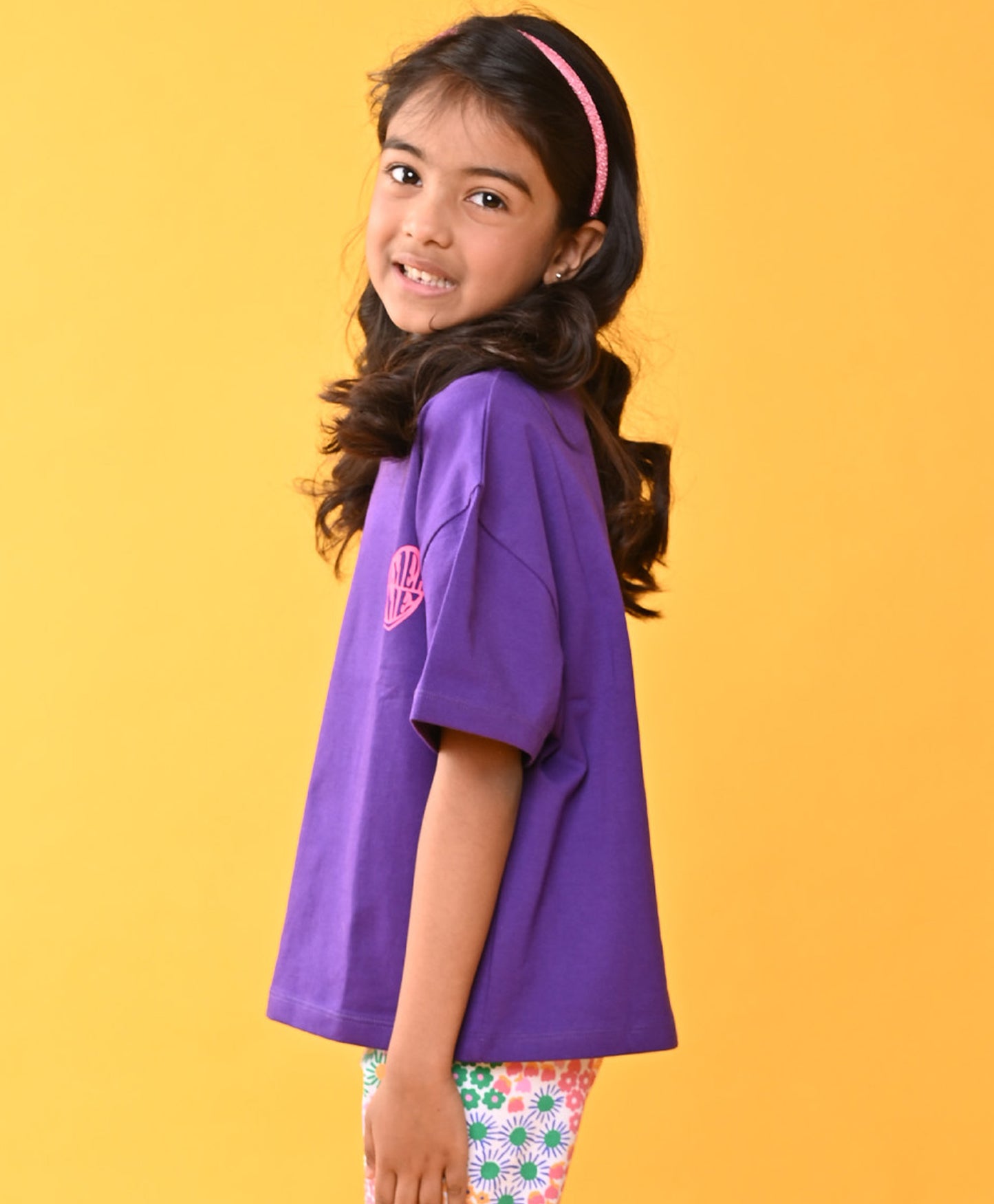 SUMMER TIME PURPLE GIRLS T-SHIRT-PURPLE