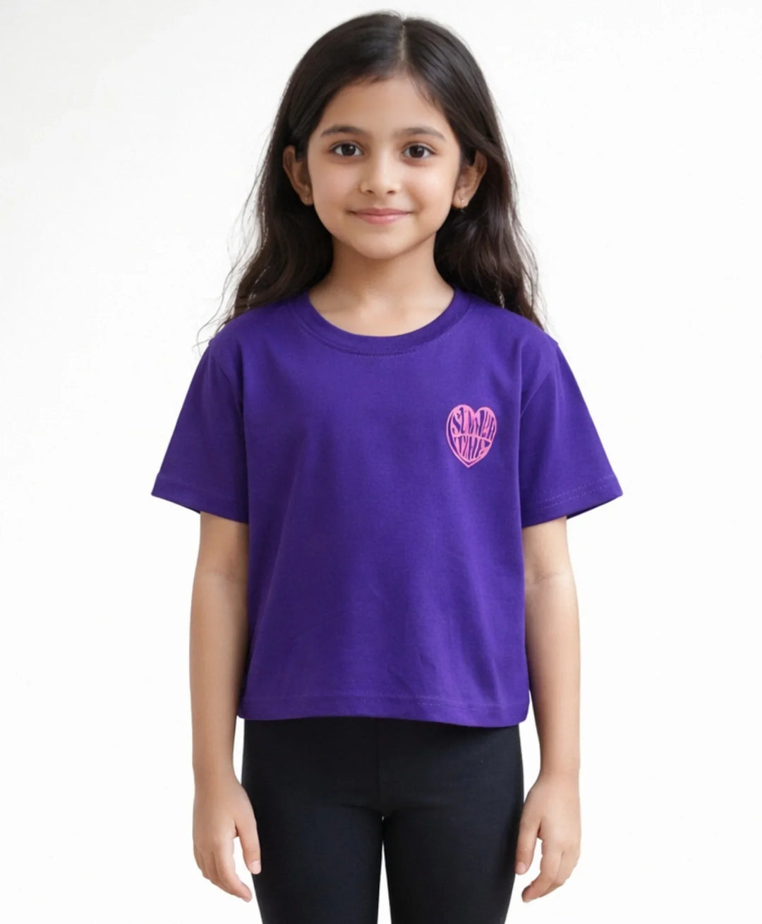 SUMMER TIME PURPLE GIRLS T-SHIRT-PURPLE - Anthrilo 