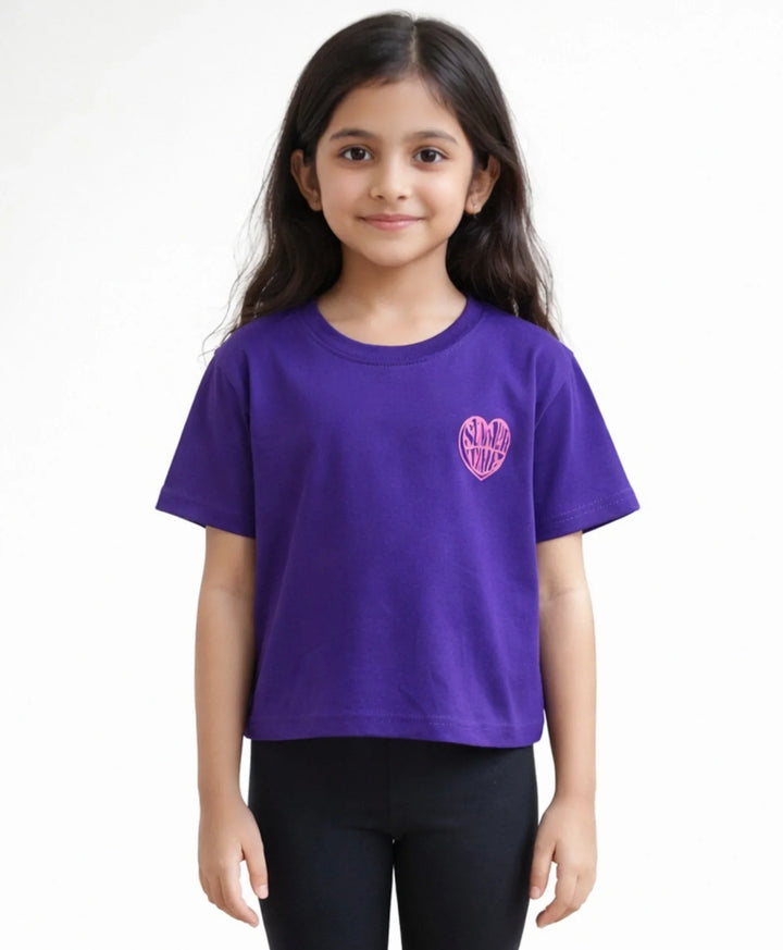 SUMMER TIME PURPLE GIRLS T-SHIRT-PURPLE - Anthrilo 