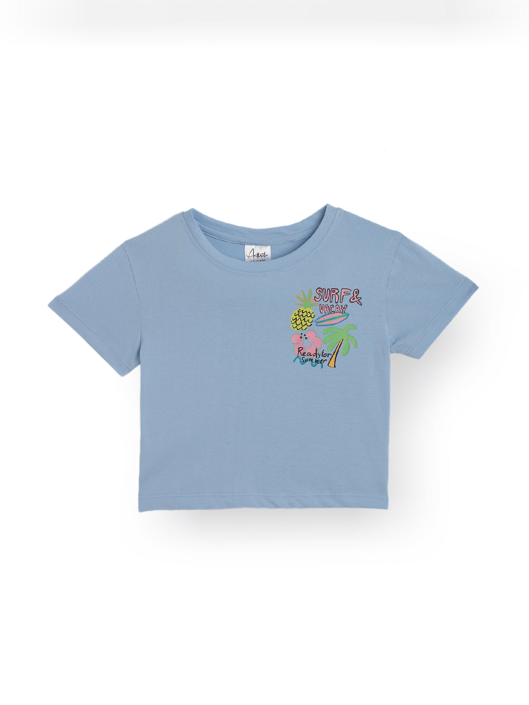 SURF VACAY SKY SUMMER GIRLS T-SHIRT - SKY