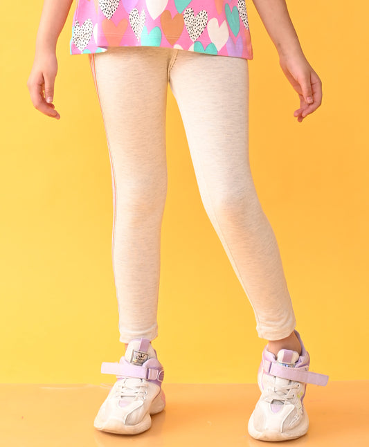 NEW SUMMER PINK GLITTER TAPE GIRLS LEGGINGS - GREY