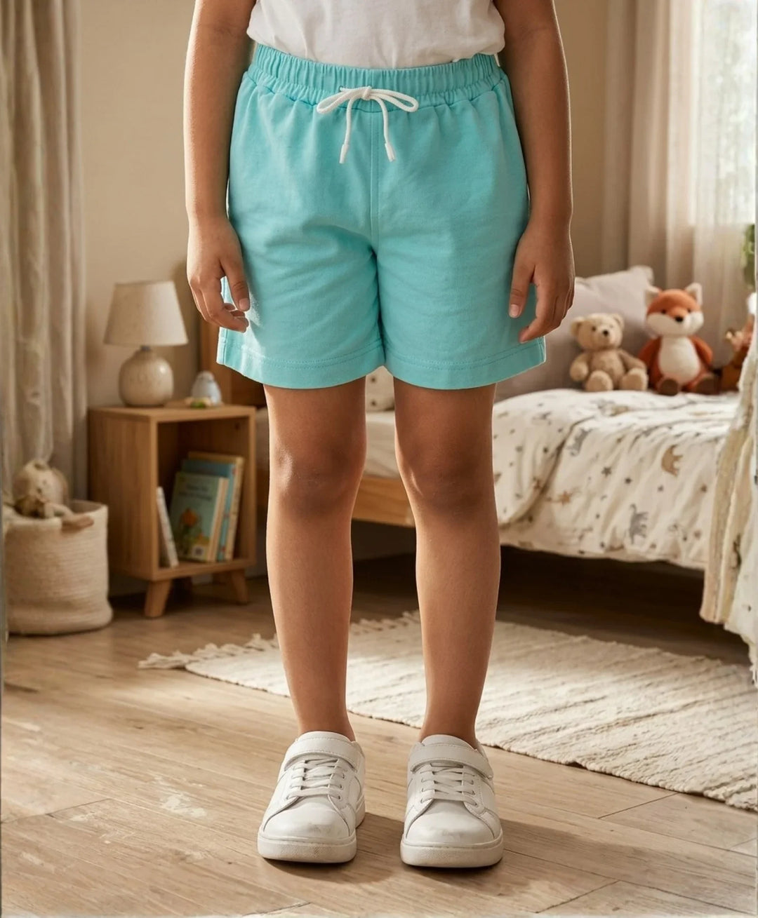AQUA SUMMER GIRLS SHORTS - AQUA - Anthrilo 