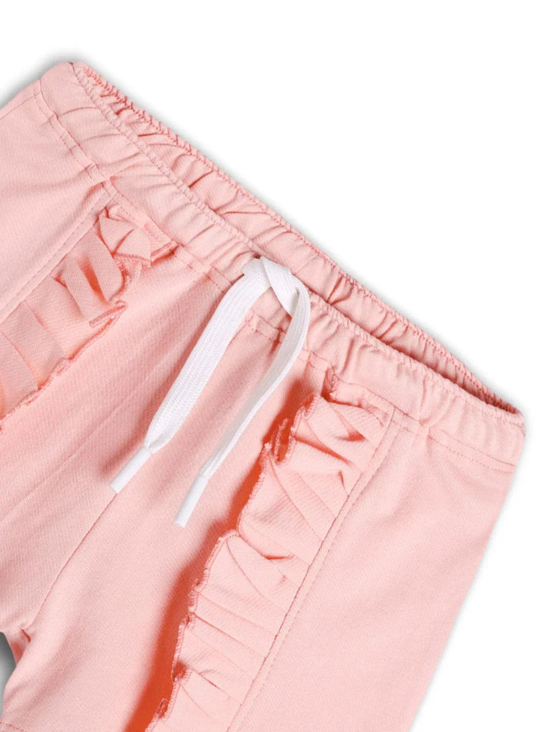 PINK FRILL GIRLS SUMMER SHORTS - PINK - Anthrilo 