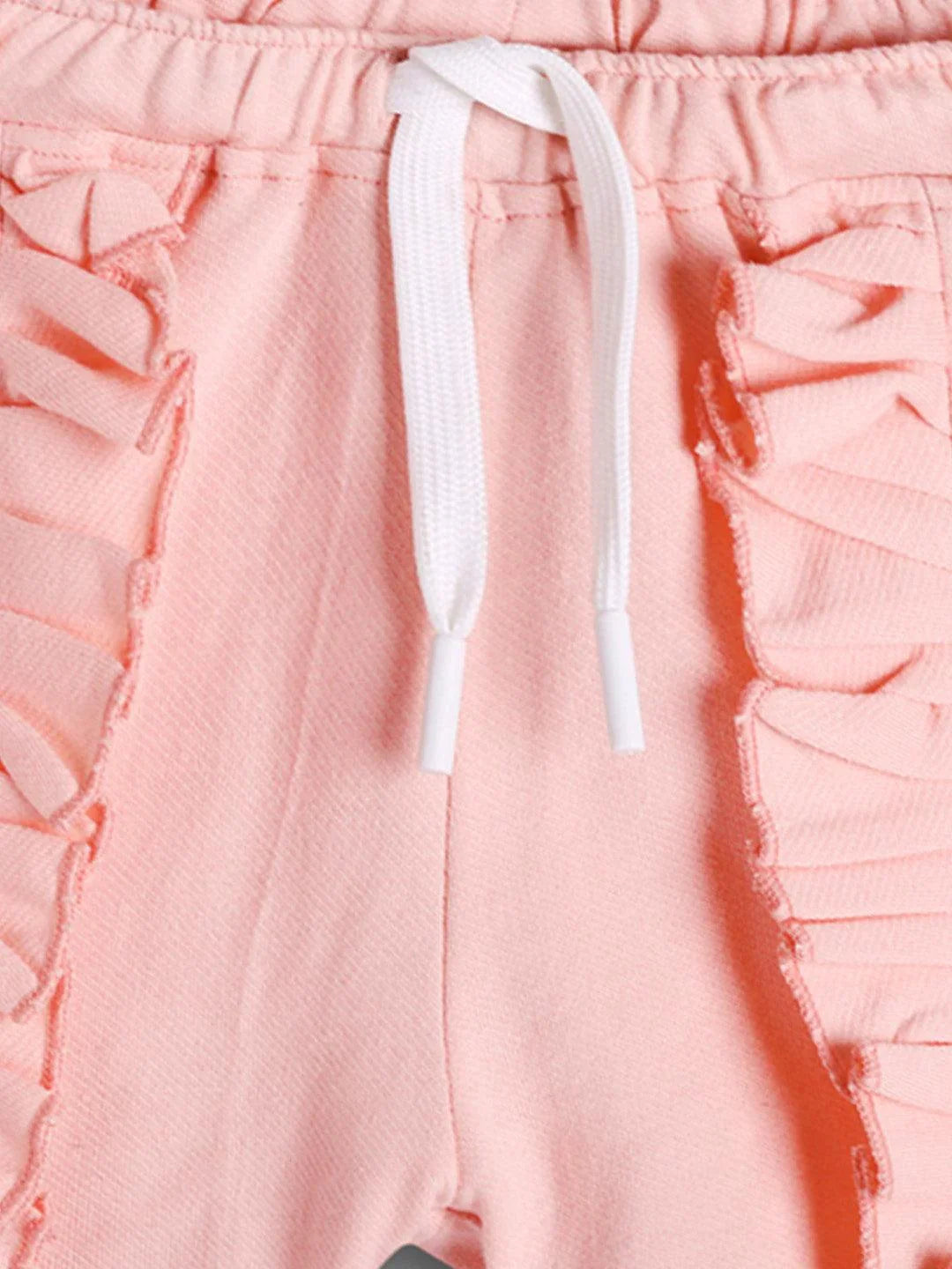 PINK FRILL GIRLS SUMMER SHORTS - PINK - Anthrilo 